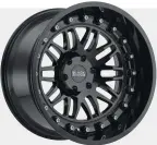  ??  ?? The 22x11.5 Black Rhino wheels are going into the booth right along with the body cladding to enhance the color detail around the truck.