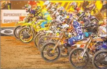  ?? Bridget Bennett Las Vegas Review-journal @bridgetkbe­nnett ?? Saturday night’s AMA Supercross season final at Sam Boyd Stadium will mark the 29th time the dirt bikes have raced at the venue during springtime.