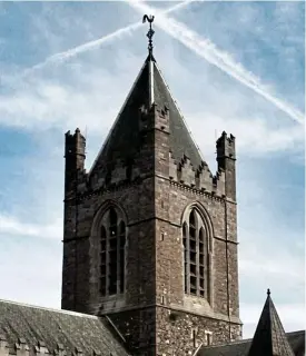  ??  ?? Landmark: Weather vane on Christ Church Cathedral in Dublin