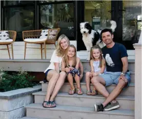  ??  ?? ■ LEFT: Jessica and Neil Gosbee relax on the back deck of their new Westboro home with daughters and puppy. Their move to Ottawa provided Jessica with the opportunit­y to take the lead in designing her family’s house
■ ABOVE: Having a house with a porch reminded Jessica of her childhood — she grew up in southweste­rn Ontario in a Craftsman-style house surrounded by farm properties