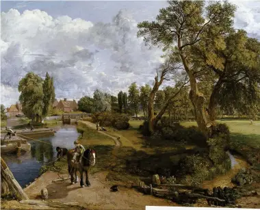  ??  ?? MAIN Flatford Mill (oil on canvas) c1816-1817, by John Constable (1776-1837), Courtesy of Tate INSET Dedham as it appears today