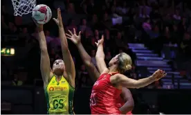  ?? ?? Sophie Garbin was crucial for the Diamonds in their two-goal win over England in the second round of the Netball Nations Cup in London. Photograph: Pedro Porru/SPP/REX/ Shuttersto­ck