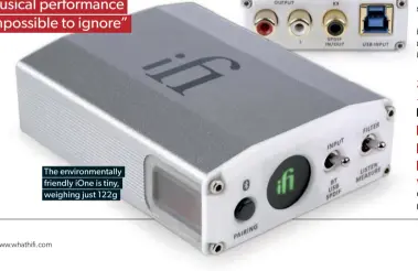  ??  ?? The environmen­tally friendly ione is tiny, weighing just 122g