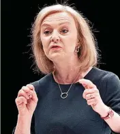  ?? ?? La primera ministra británica, Liz Truss.