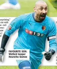  ??  ?? FAVOURITE SON: Watford keeper Heurelho Gomes