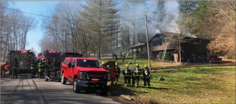  ?? Contribute­d ?? Two people died in a fire March 8 at this residence on Bicentenni­al Trail in Rock Spring.