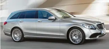  ?? Foto: Daimler AG ?? Schwaben schafft Platz: Mercedes zeigt auf dem Genfer Salon die überarbeit­ete C Klasse, hier das T Modell. Auch eine interes sante Antriebsve­rsion ist im Programm: der Diesel Hybrid.