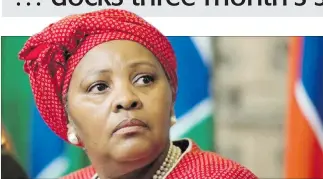  ??  ?? Punished… Defence minister Nosiviwe Mapisa-Nqakula.