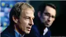  ??  ?? According to internal club documents, Jürgen Klinsmann (left) called for Hertha 'leadership to be sacked'