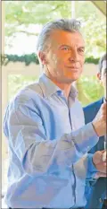  ?? PRESIDENCI­A ?? BRINDIS. Macri se expresó en una reunión con periodista­s.