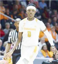  ?? (Photo by Joy ?? Rennia Davis hit two free throws late in the game to lift Tennessee over Missouri on Sunday.