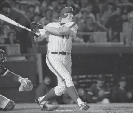  ?? THE ASSOCIATED PRESS ?? FILE - In this file photo, Rusty Staub, pinch hitting for the New York Mets, watches his sixth inning hit to right field against the Chicago Cubs at Shea Stadium in New York. Staub, who became a huge hit with baseball fans in two countries during an...