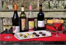  ?? PHOTO COURTESY OF CHADDSFORD WINERY ?? Visit Chaddsford Winery for weekend wine pairings with John & Kira’s chocolates - also available Valentine’s Day.