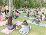  ?? DANNY POLANCO ?? Celebració­n del Día Internacio­nal del Yoga, en el Jardín Botánico.