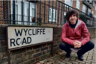  ??  ?? ABOVE:
Danny Robins on Wycliffe Road as it is today. No 63 was demolished in the late 1960s.