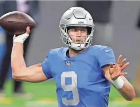 ?? RAJ MEHTA/USA TODAY SPORTS ?? Former Lions quarterbac­k Matthew Stafford passes against the Texans last season. Stafford joined the Rams in an offseason trade.