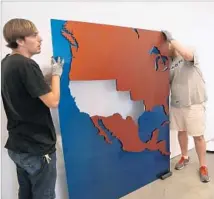  ?? Peggy Peattie San Diego Union-Tribune ?? THE EXHIBITION, prompted by the artists’ interest in the U.S.-Mexico border’s rich history, revisits the 1821 boundaries.