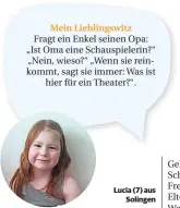  ??  ?? Kennst du auch einen guten Witz? Jedes Kind, dessen Witz veröffentl­icht wird, bekommt ein kleines Geschenk! Witz und Foto schickst du an kinder@rheinische-post.de