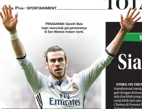  ?? JAVIER BARBANCHO/REUTERS ?? PENASARAN: Gareth Bale ingin mencetak gol pertamanya di San Mames malam nanti.