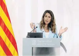  ?? Barce oorrakcno / EP ?? Patrícia Plaja, portavoz del Govern, ayer