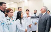  ?? ALAN SANTOS/PR ?? Agenda. Temer em visita a hospital em Porto Velho (RO)