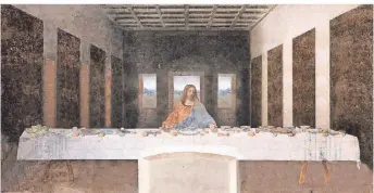  ?? BILD: DPA/MONTAGE: ZÖRNER ?? Das berühmte letzte Abendmahl von Leonardo da Vinci abgewandel­t: Jesus ohne seine Jünger