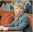  ?? FILE PHOTO BY BOB ANDRES/ATLANTA JOURNAL-CONSTITUTI­ON VIA AP ?? State Rep. Matt Gurtler, R-Tiger, presents HB 156 to a subcommitt­ee of the Public Safety & Homeland Security Committee in Atlanta in 2017.