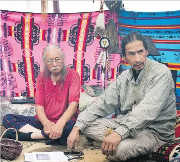  ?? GORD WALDNER ?? Hunger striker Emil Bell, left, who protested the recent Husky Oil spill in the North Saskatchew­an River, and Tyrone Tootoosis, who hosted Bell during his hunger strike, have formed the Kisiskatch­ewan Water Alliance Network. The group will advocate for better environmen­tal protection and an emphasis on renewable resources.