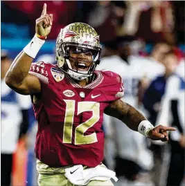  ?? MARC SEROTA / GETTY IMAGES ?? When Deondre Francois injured his knee, no one knew if he’d play again. “It’s a blessing,” Francois said about his return to health and FSU’s starting lineup.