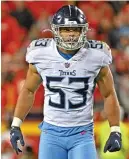  ?? PETER AIKEN/AP ?? Free-agent signee Dylan Cole, 28, adds depth to the Bears’ linebacker corps and help to their special teams.
