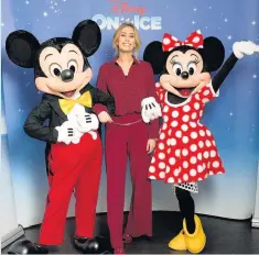  ??  ?? MICE IDEA Singer Stacey Solomon stars with Mickey and Minnie