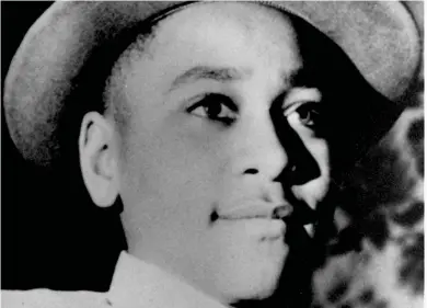  ?? (AP Photo, File) ?? This undated photo shows Emmett Louis Till, a black 14-year-old Chicago boy, who was kidnapped, tortured and murdered in 1955 after he allegedly whistled at a white woman in Mississipp­i. Photos of his tortured body propelled the civil rights effort and...