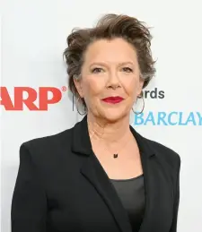  ?? ?? Annette Bening: Credit: Photo by Michael Kovac/Getty Images for AARP