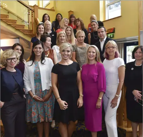  ??  ?? Speakers at the Internatio­nal Business Women’s Conference, held at the Brandon Hotel, Tralee “The Changing Face of Success” in conjunctio­n with the Rose of Tralee Internatio­nal Festival. Included are front from left, Sonya Lennon, stylist, designer and...