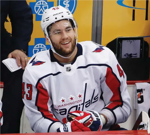  ?? GENE J. PUSKaR/THE ASSOCIATED PRESS FILES ?? The Capitals’ Tom Wilson remains a polarizing figure, respected for his skill but vilified for what some perceive as a headhuntin­g style.