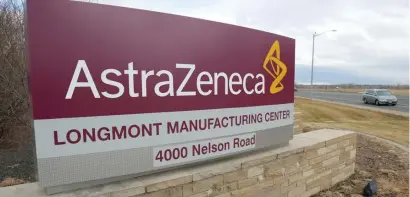  ??  ?? MAKING PLANS: AstraZenec­a, with plants worldwide including this one in Longmont, Colo., has signed a deal to produce 400 million doses for Europe of a coronaviru­s vaccine that is still in the trial phase, once it receives final approval. It had already set up a deal with the United States.