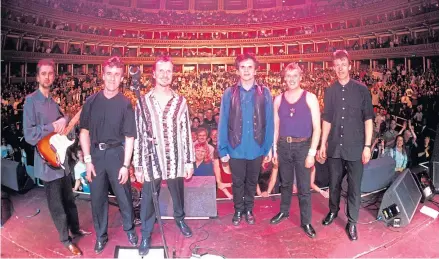  ??  ?? Runrig at the Royal Albert Hall, with Pete Wishart third from the left.