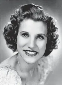  ?? THE ASSOCIATED PRESS ?? Patty Andrews in a 1942 photo. The last of the singing sisters died Wednesday of natural causes at 94.