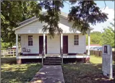  ?? (Special to the Democrat-Gazette/Marcia Schnedler) ?? A replica of publisher John H. Johnson’s boyhood home in Arkansas City