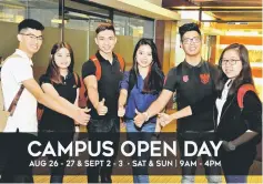  ??  ?? Executive College will be holding its Open Day for two consecutiv­e weekends from Aug 26 to Sept 3.