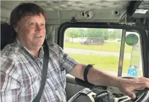  ??  ?? Terry Button of upstate New York estimates he has logged 4 million miles without causing a crash since he started driving a truck in 1976.
