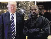  ??  ?? Vereint in der „Drachenene­rgie“: Kanye West und Donald Trump