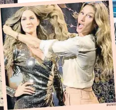  ?? @GISELE ?? Gisele Bundchen arreglael cabello de su figurade cera