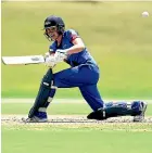  ??  ?? Otago’s Alice Davidson-Richards on her way to scoring 58 runs off 40 balls.