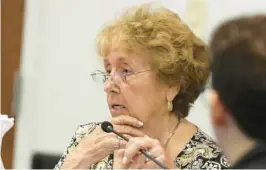  ?? ?? Former Broward County School Board member Ann Murray attends a meeting on Aug. 24, two days before Gov. Ron DeSantis suspended her and three other School Board members.