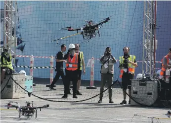  ?? Pawan Singh / The National ?? Drones at the Mohamed bin Zayed Internatio­nal Robotics Challenge