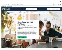 ??  ?? Auf einer Phishing-site wollten kriminelle Hacker die Kunden der Bw-bank dazu bewegen, ihre Log-in-daten einzugeben, angeblich weil die Bank auf das „Cibb-verfahren“umstellen werde.