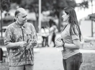  ?? Jon Shapley / Staff photograph­er ?? The victory for Dani Hernandez, right, reflects long-mounting frustratio­n with Houston ISD’s board, which recently triggered a state investigat­ion over misconduct allegation­s.