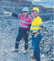  ?? ?? Minister Scott Stewart inspects the Mount Carbine mine with EQ Resources CEO Kevin MacNeill.