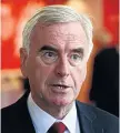  ??  ?? John McDonnell has vowed ‘responsibl­e’ spending rules